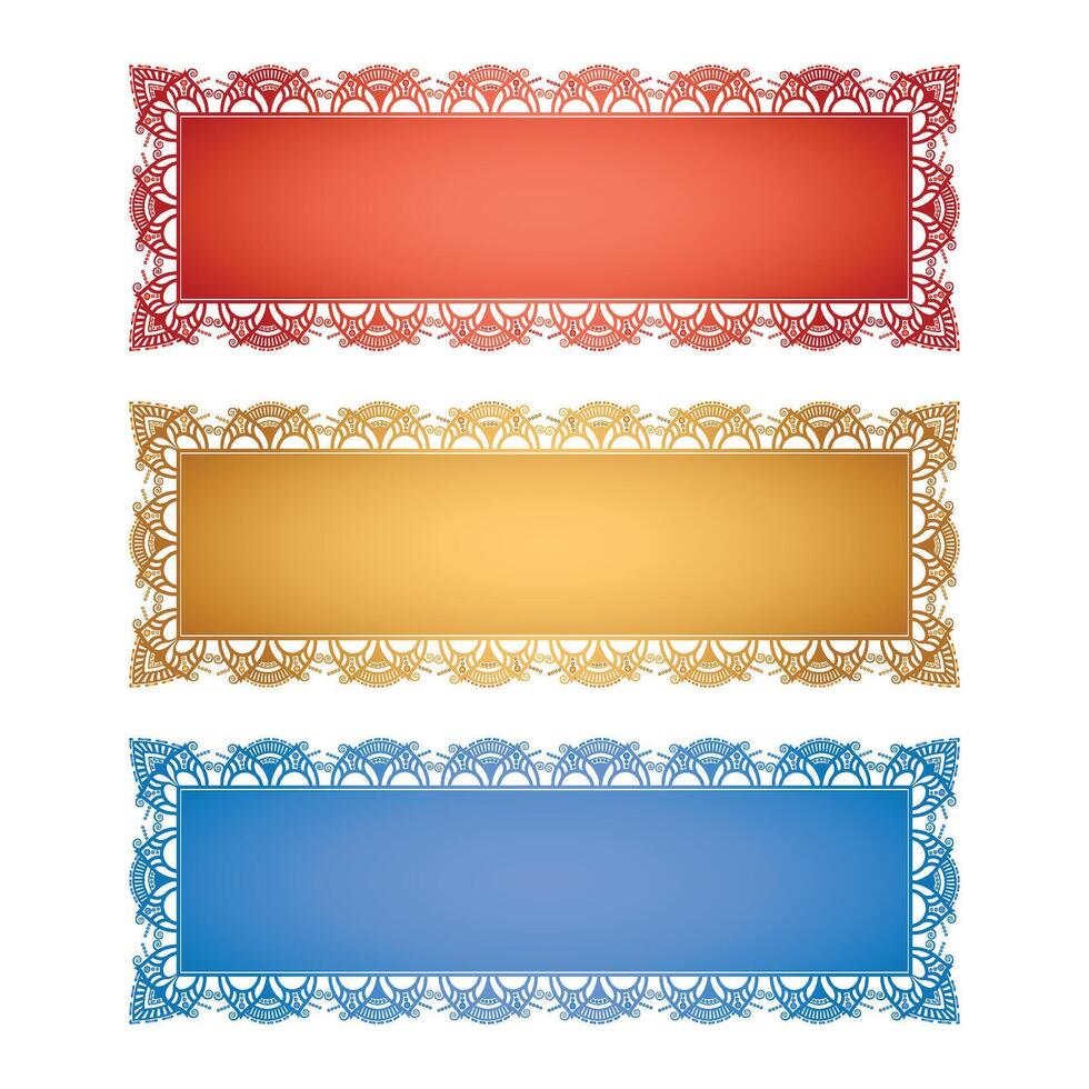 Islamic Text Frame Border vector