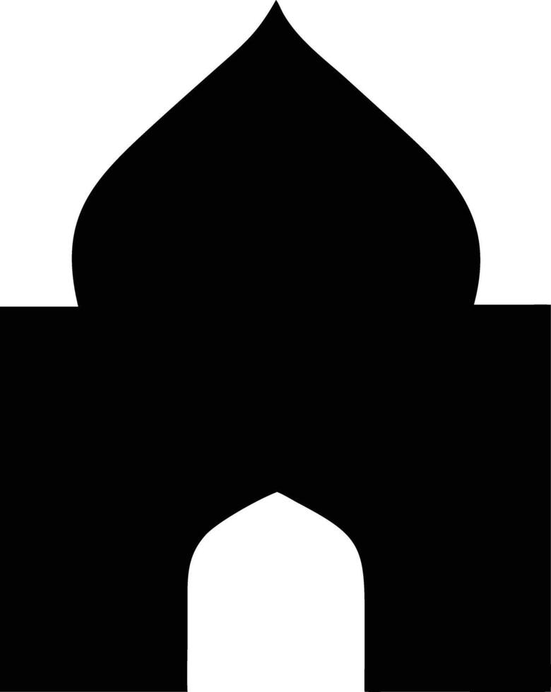 a black and white silhouette of a mosque mosque vector