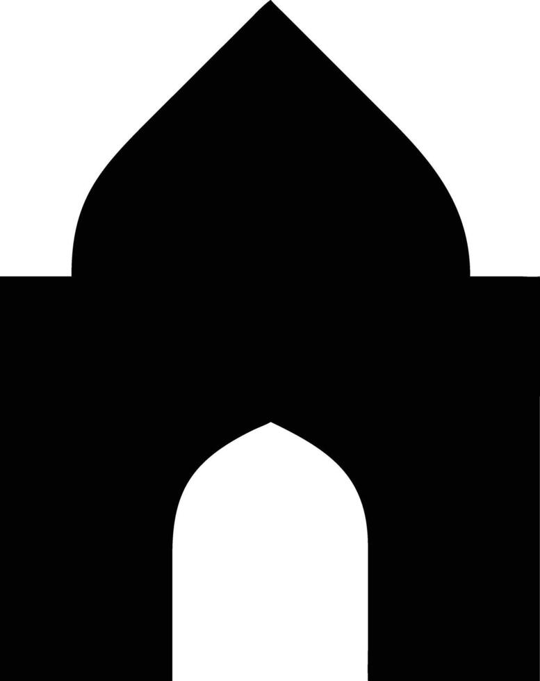 a black and white silhouette of a mosque vector