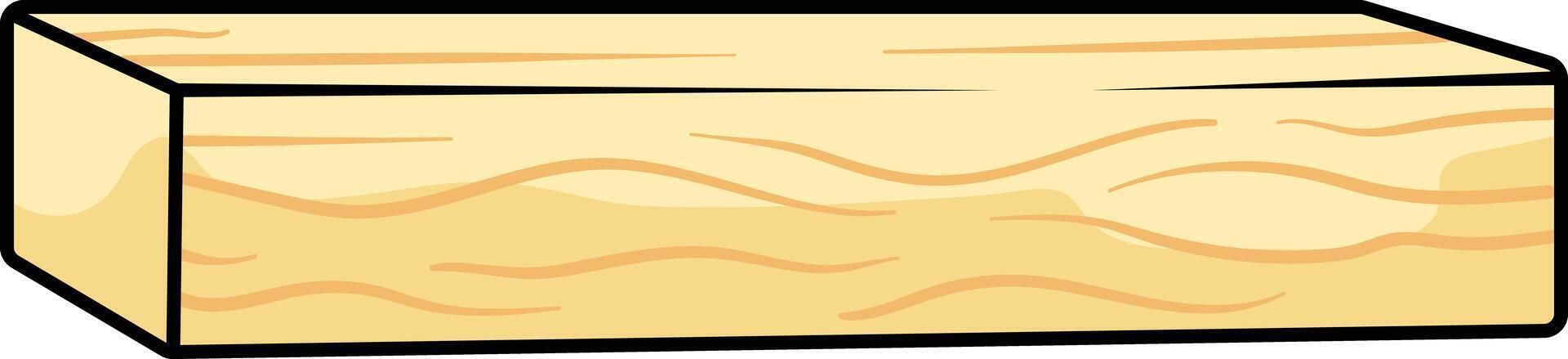 Wooden plank with a light texture and natural wood grain vector