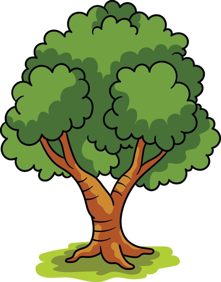 Elegant Tree with Branches and Roots vector