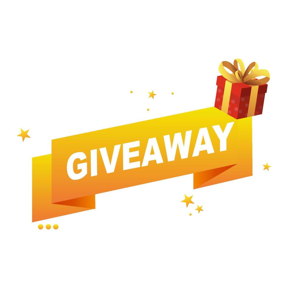 Giveaway banner template. Participate in the giveaway. illustration vector