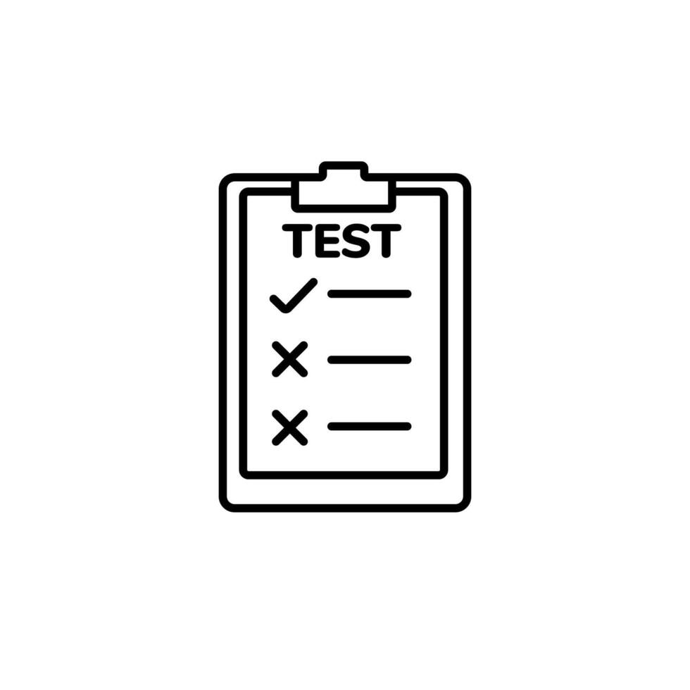 Checklist icon with checkmarks and crosses symbolizing task completion status vector