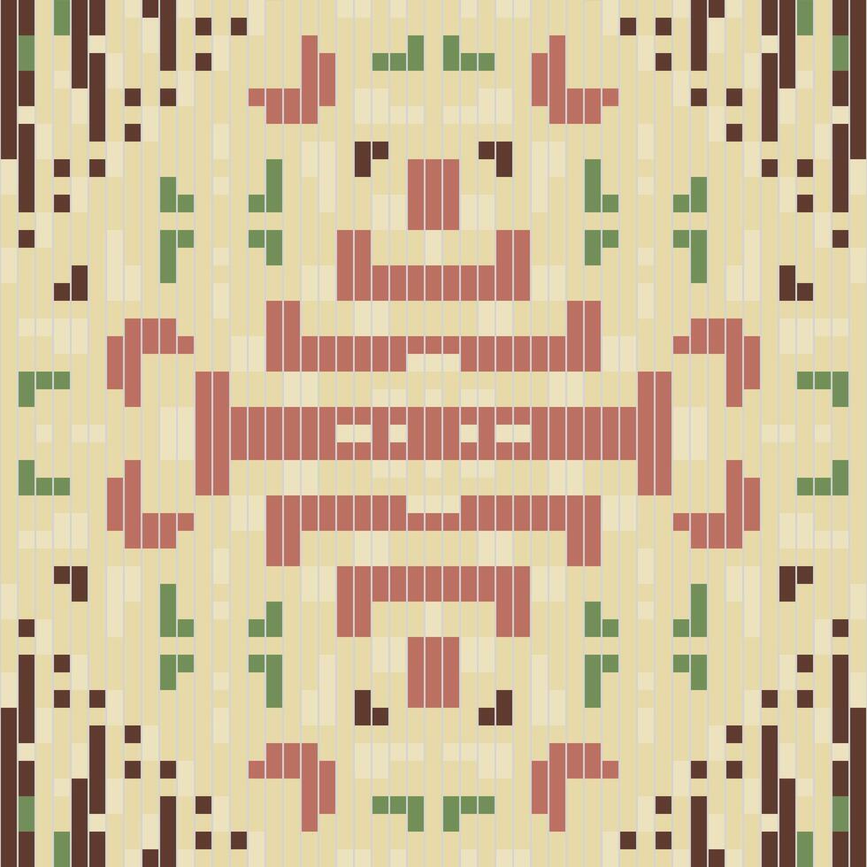 Pillow Traditional Kimono Patternfolk Embroidery, Aztec Geometric Ornament Print. Design for Carpet, Wallpaper, Clothing, Wrapping, Fabric vector