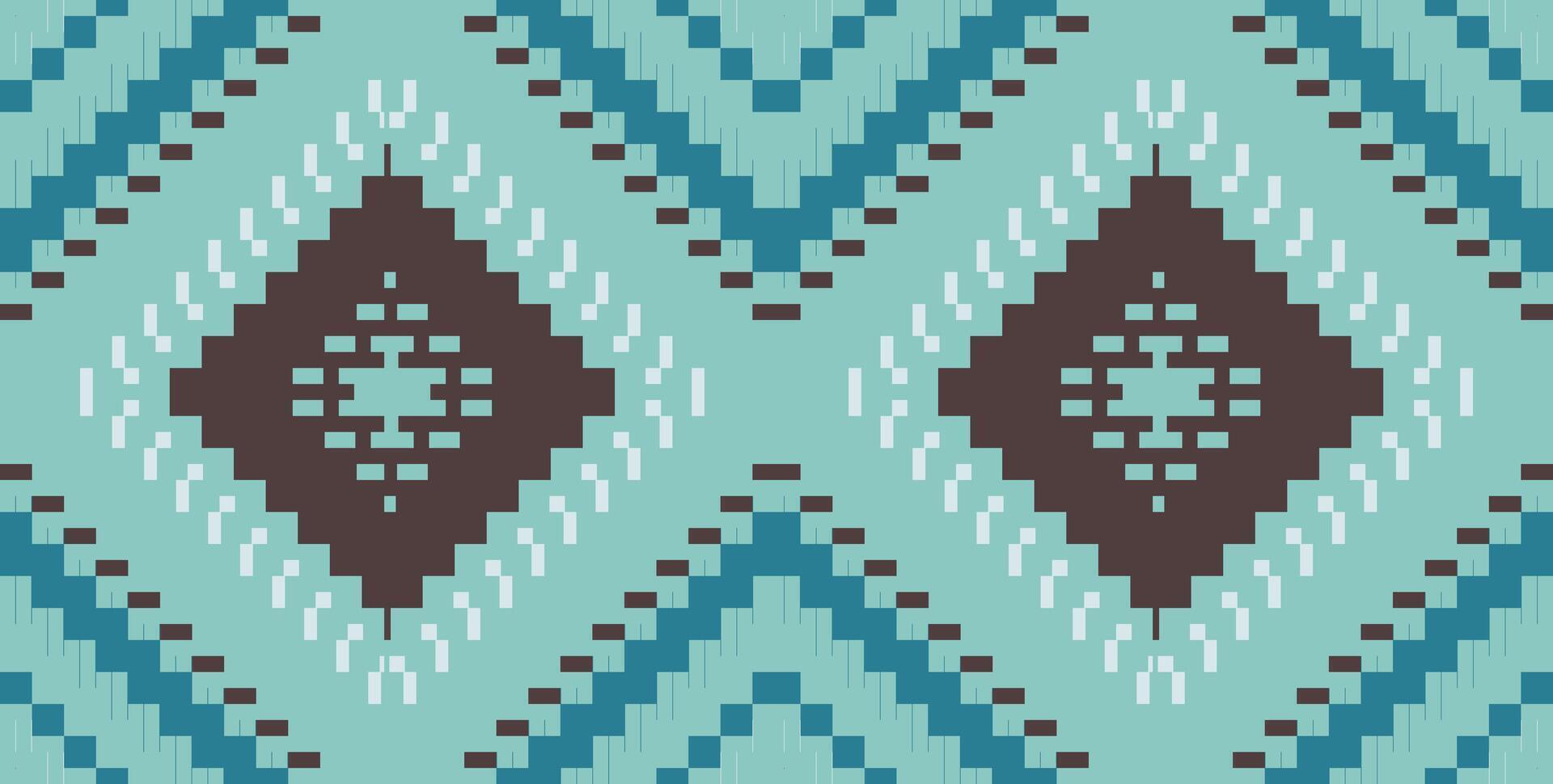 Pixel Ethnic Ethnic Design Pattern in the Philippinesfolk Embroidery, Aztec Geometric Ornament Print. Design for Carpet, Wallpaper, Clothing, Wrapping, Fabric vector