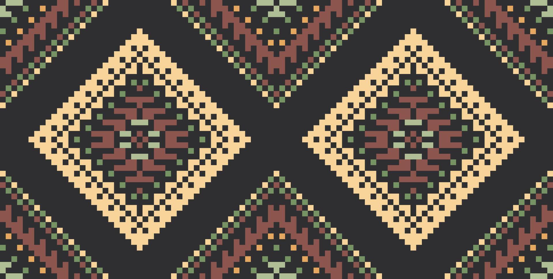 Scandinavian Arabic Pattern Backgroundfolk Embroidery, Aztec Geometric Ornament Print. Design for Carpet, Wallpaper, Clothing, Wrapping, Fabric vector