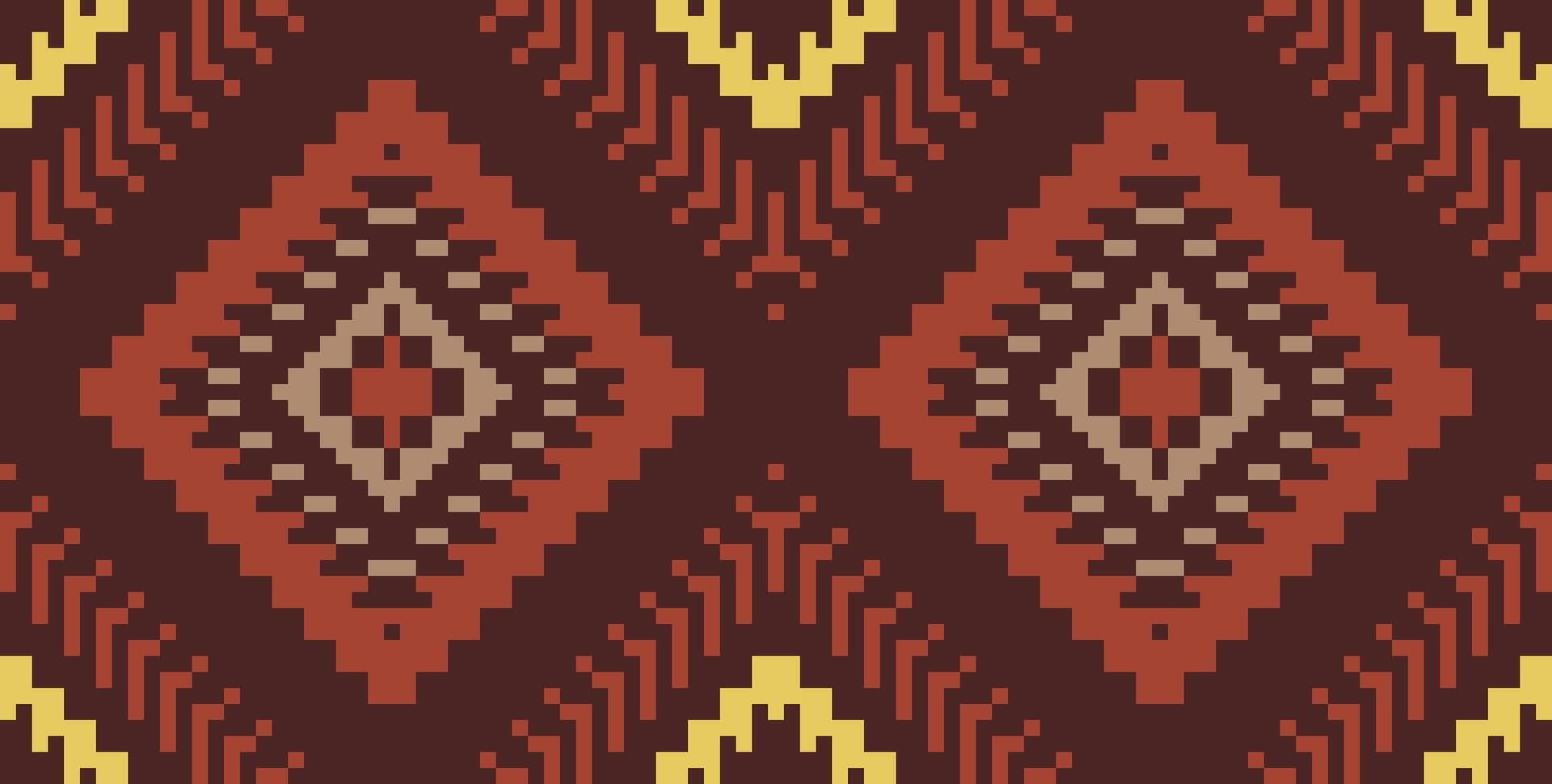 Fabric Pattern Islamic Geometric Pattern Designfolk Embroidery, Aztec Geometric Ornament Print. Design for Carpet, Wallpaper, Clothing, Wrapping, Fabric vector