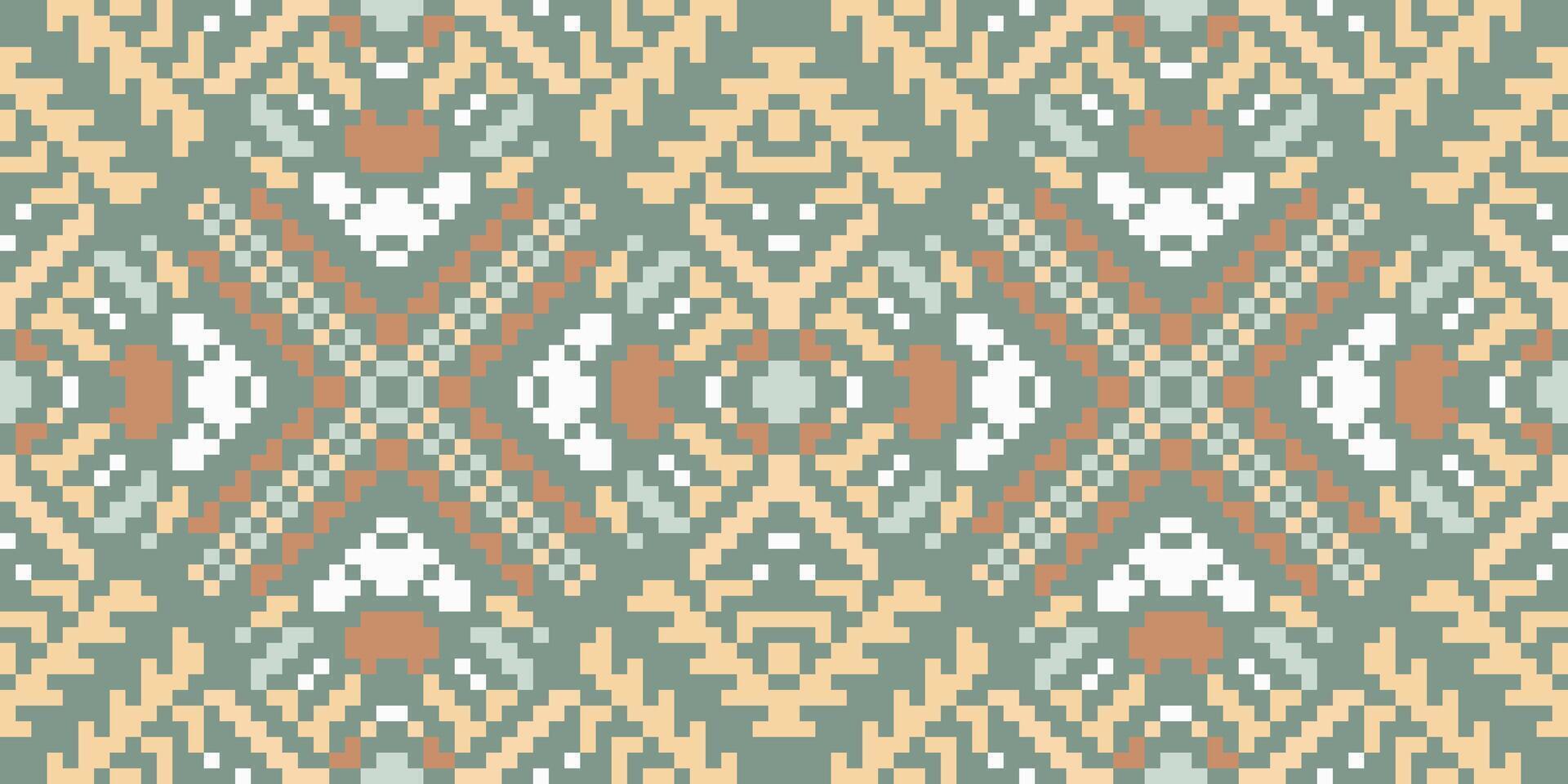 Kuwait Traditional Japanese Patternfolk Embroidery, Aztec Geometric Ornament Print. Design for Carpet, Wallpaper, Clothing, Wrapping, Fabric vector