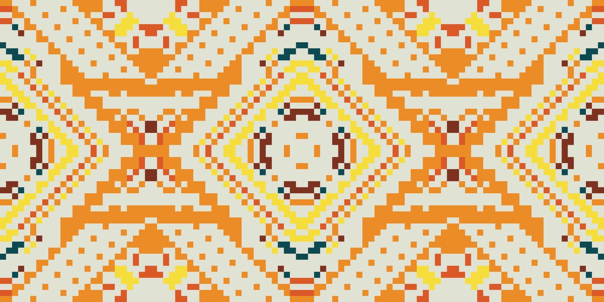 Saree Arabic Pattern Designfolk Embroidery, Aztec Geometric Ornament Print. Design for Carpet, Wallpaper, Clothing, Wrapping, Fabric vector