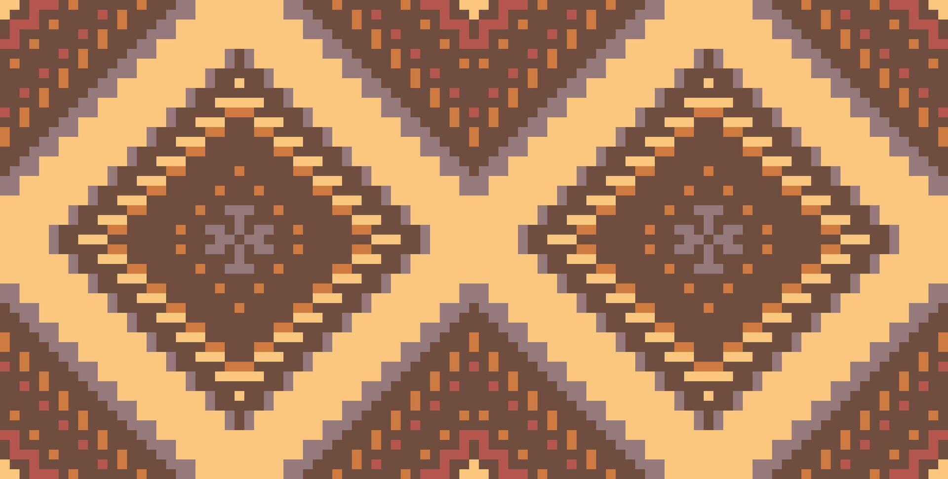 Native Star Islamic Patternfolk Embroidery, Aztec Geometric Ornament Print. Design for Carpet, Wallpaper, Clothing, Wrapping, Fabric vector