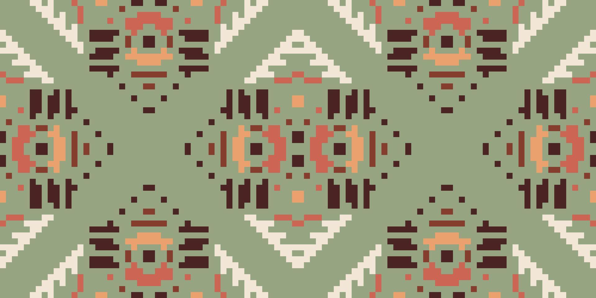 Aztec Ethnic Motifs Patternfolk Embroidery, Aztec Geometric Ornament Print. Design for Carpet, Wallpaper, Clothing, Wrapping, Fabric vector