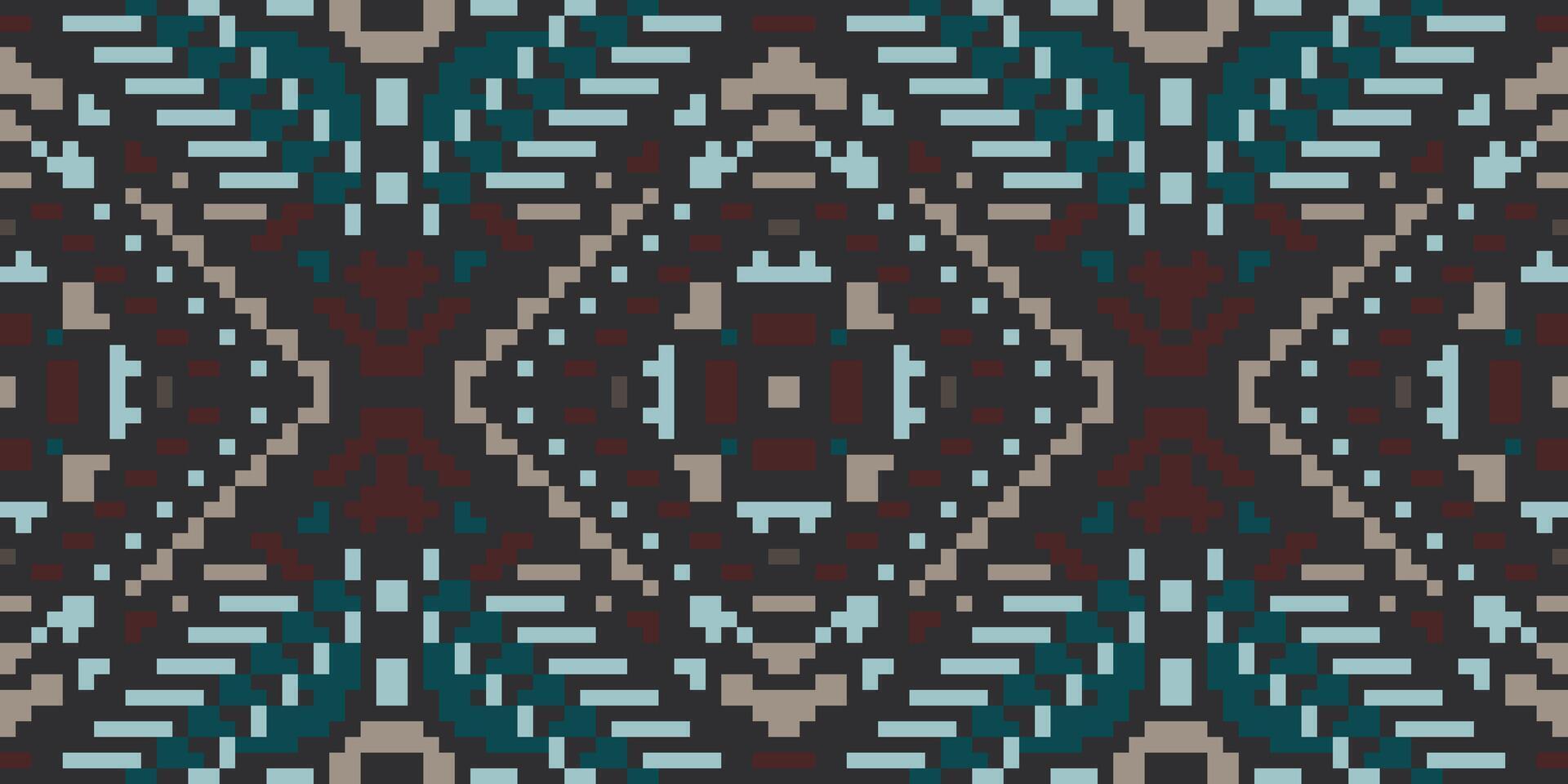 Cross Stitch Islamic Pattern Backgroundfolk Embroidery, Aztec Geometric Ornament Print. Design for Carpet, Wallpaper, Clothing, Wrapping, Fabric vector
