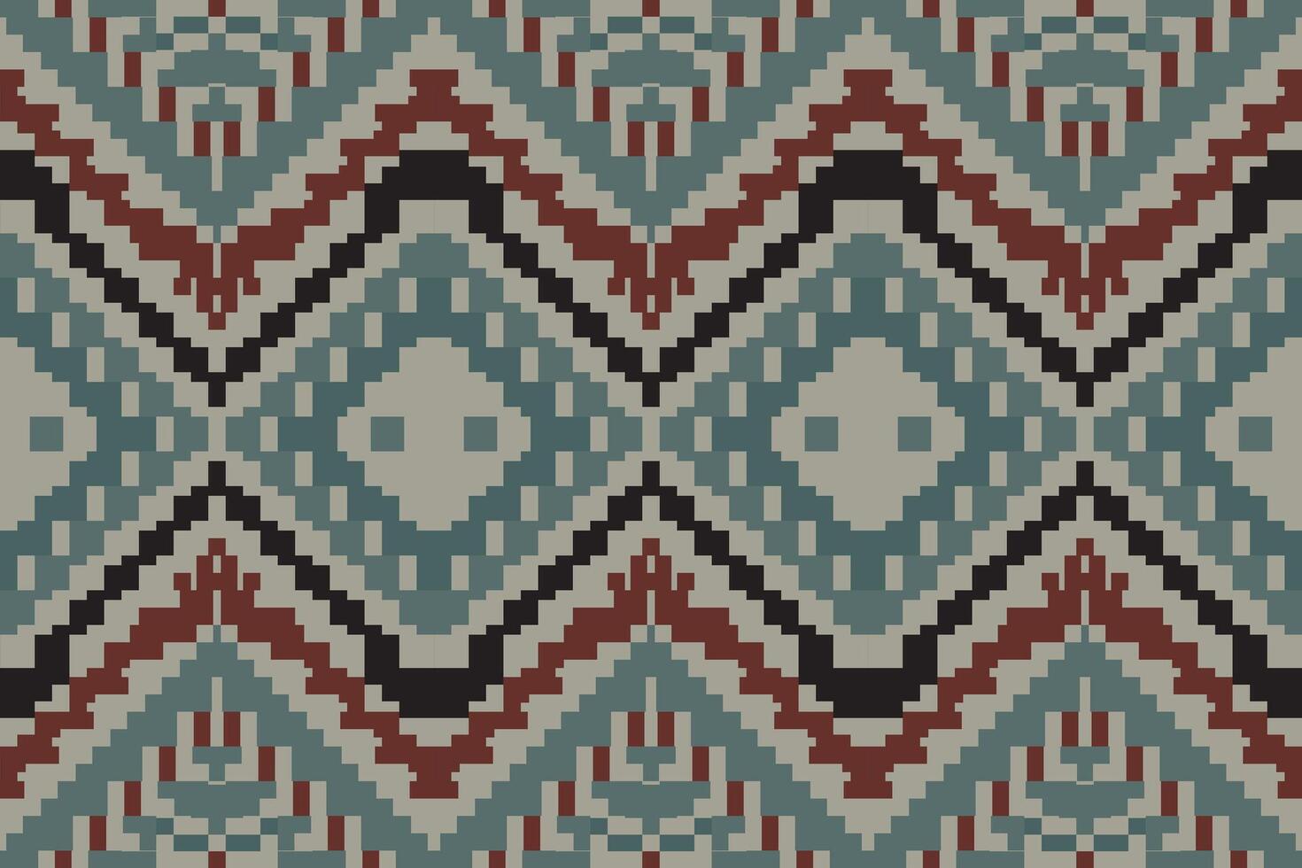 Ethnic Decoration Geometrical Pattern Designfolk Embroidery, Aztec Geometric Ornament Print. Design for Carpet, Wallpaper, Clothing, Wrapping, Fabric vector