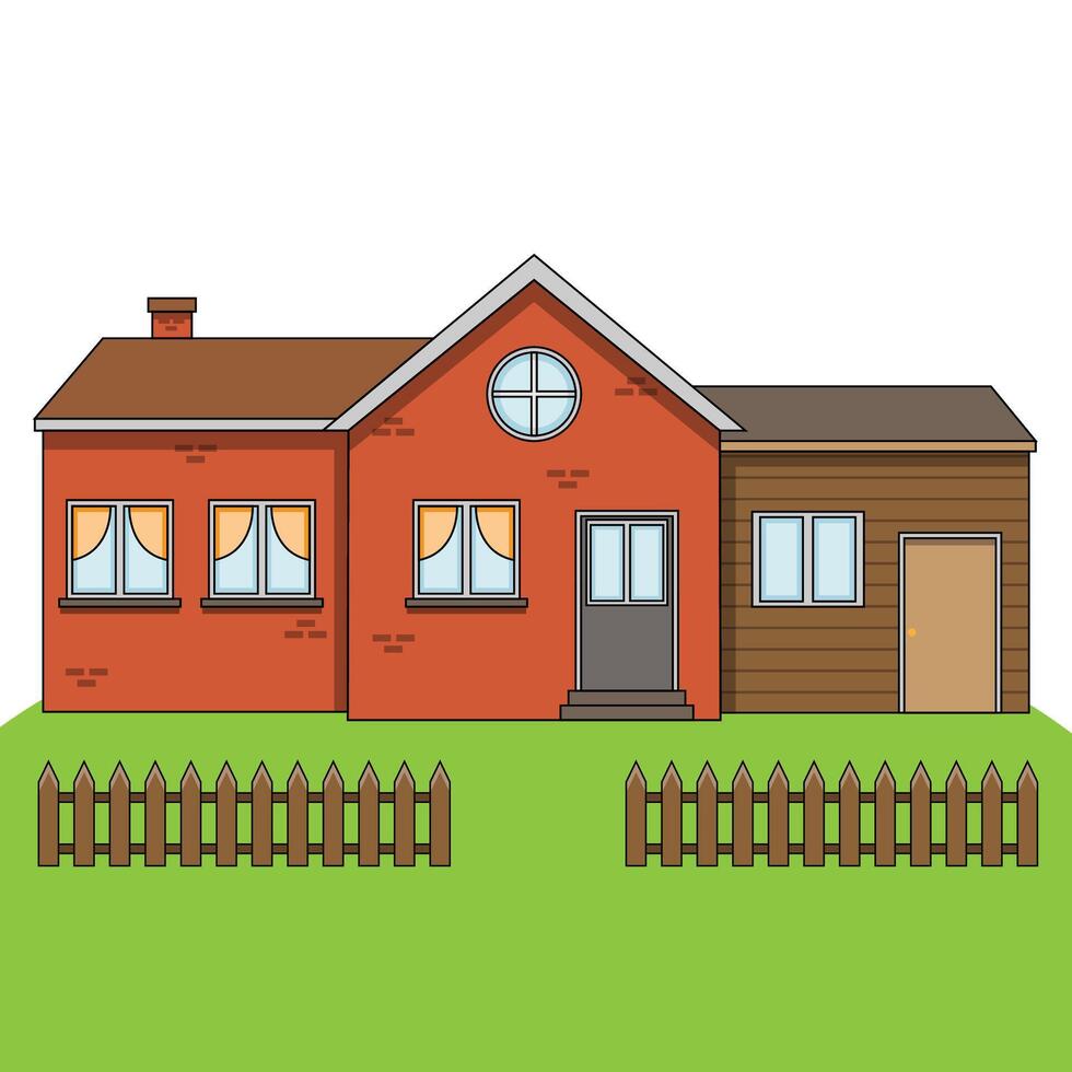 The Illustration of Big Farmer House vector