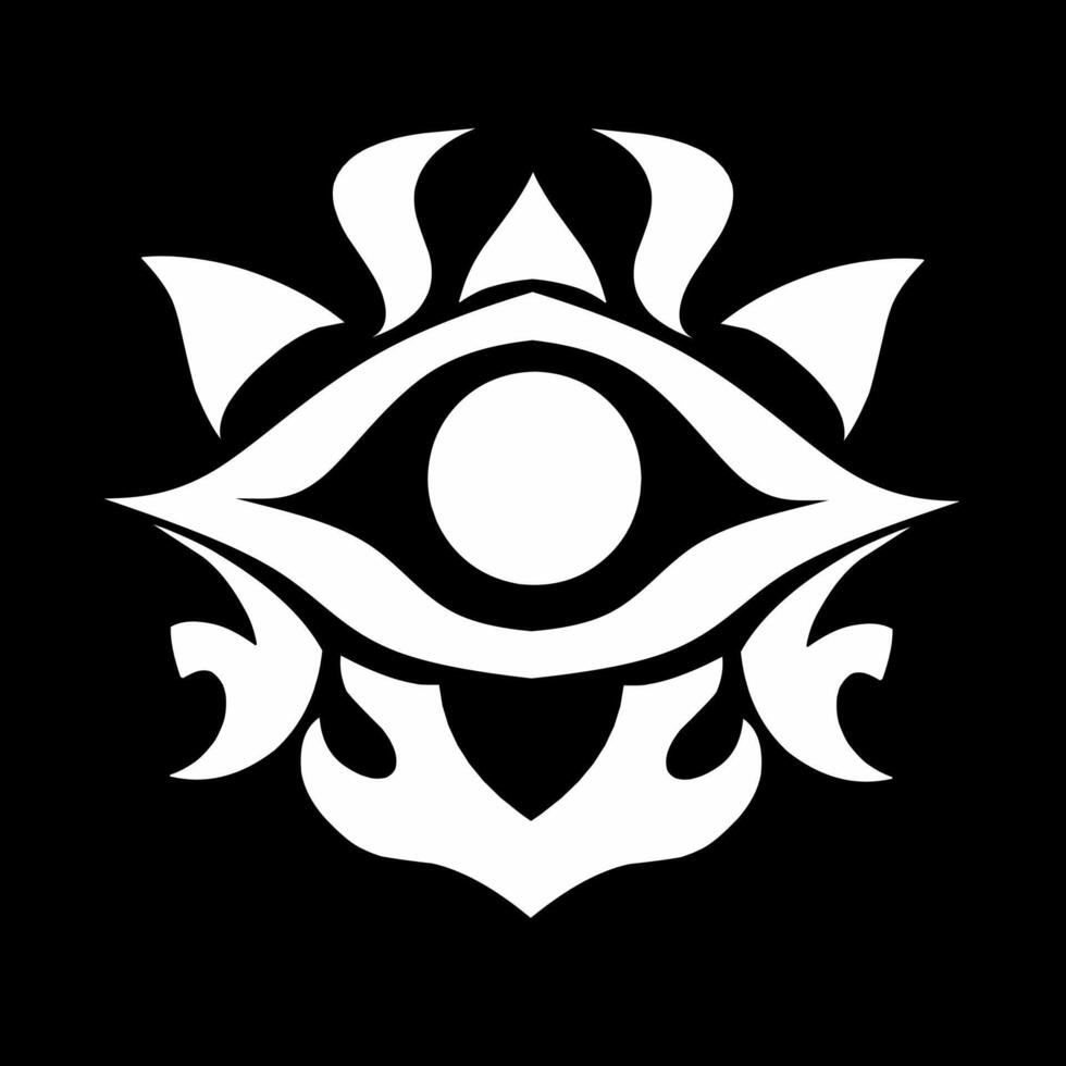 illustration graphic of tribal art design abstract eye. perfect for logo symbols vector