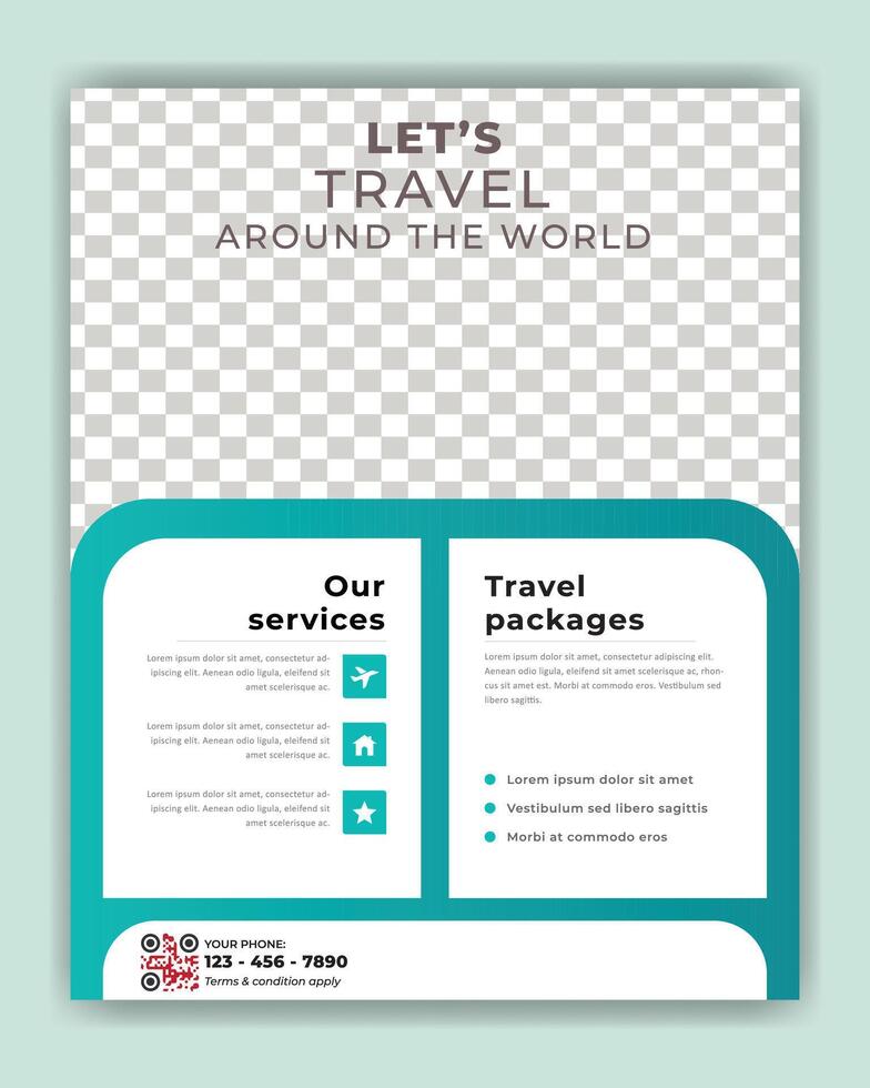 Explore the Wonders of Nature for Social Media Flyer. vector