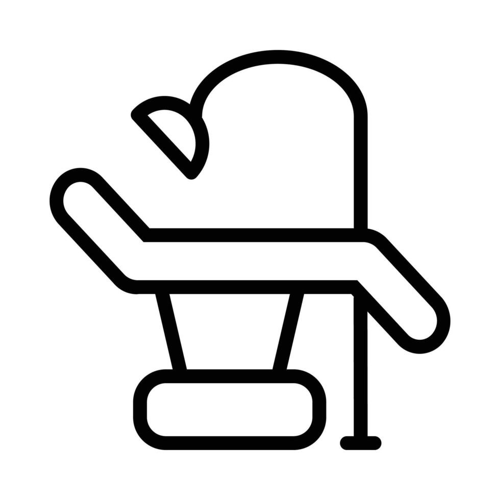 Dental Chair Icon in Line Style vector
