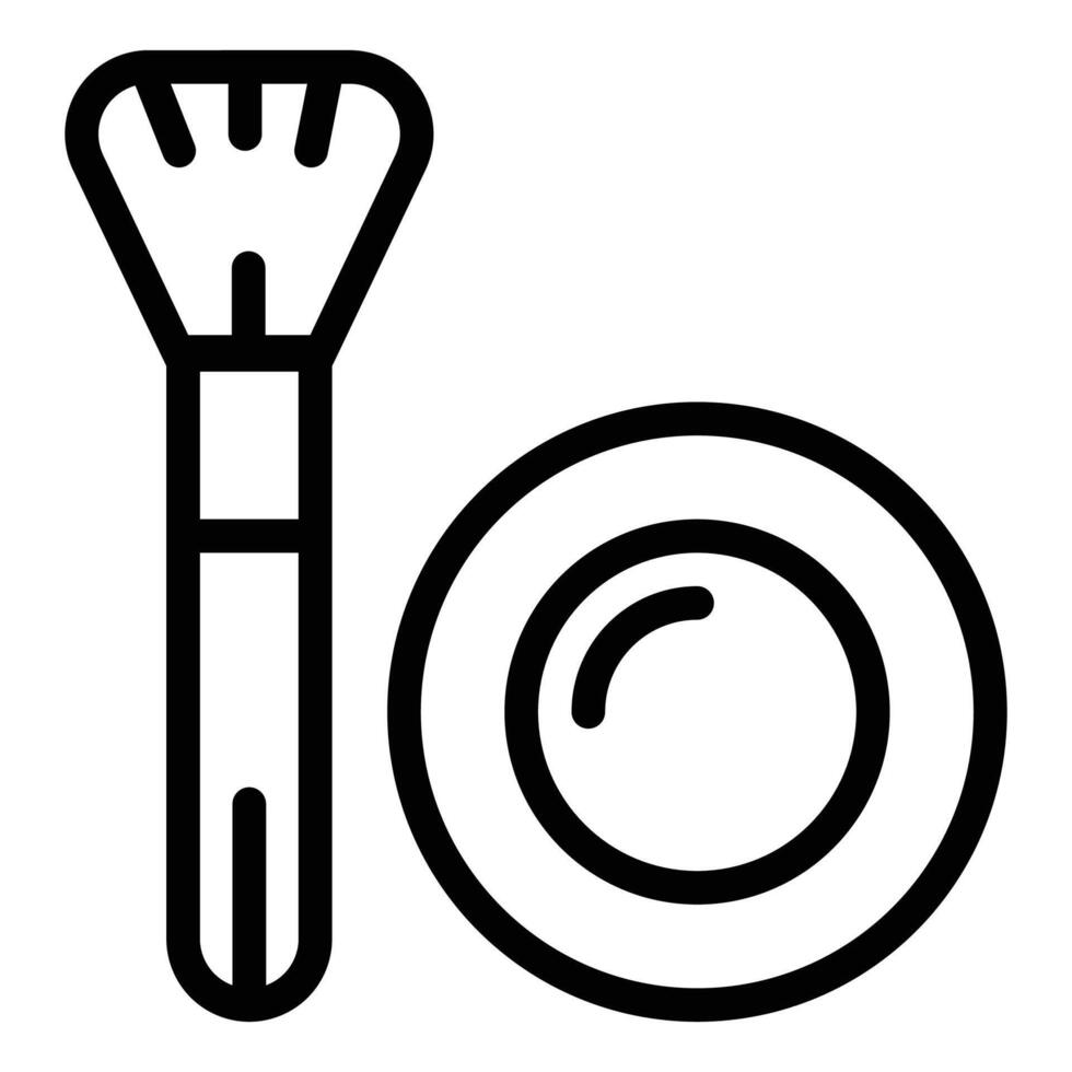 Make Up Icon in Line Style vector