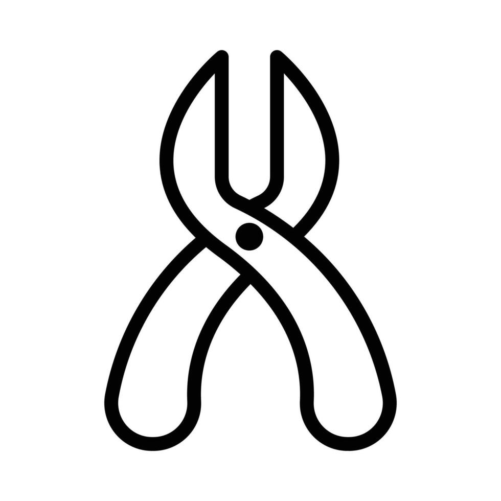 Pliers Icon in Line Style vector