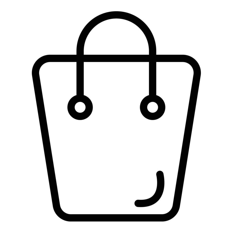 Bag Icon in Line Style vector