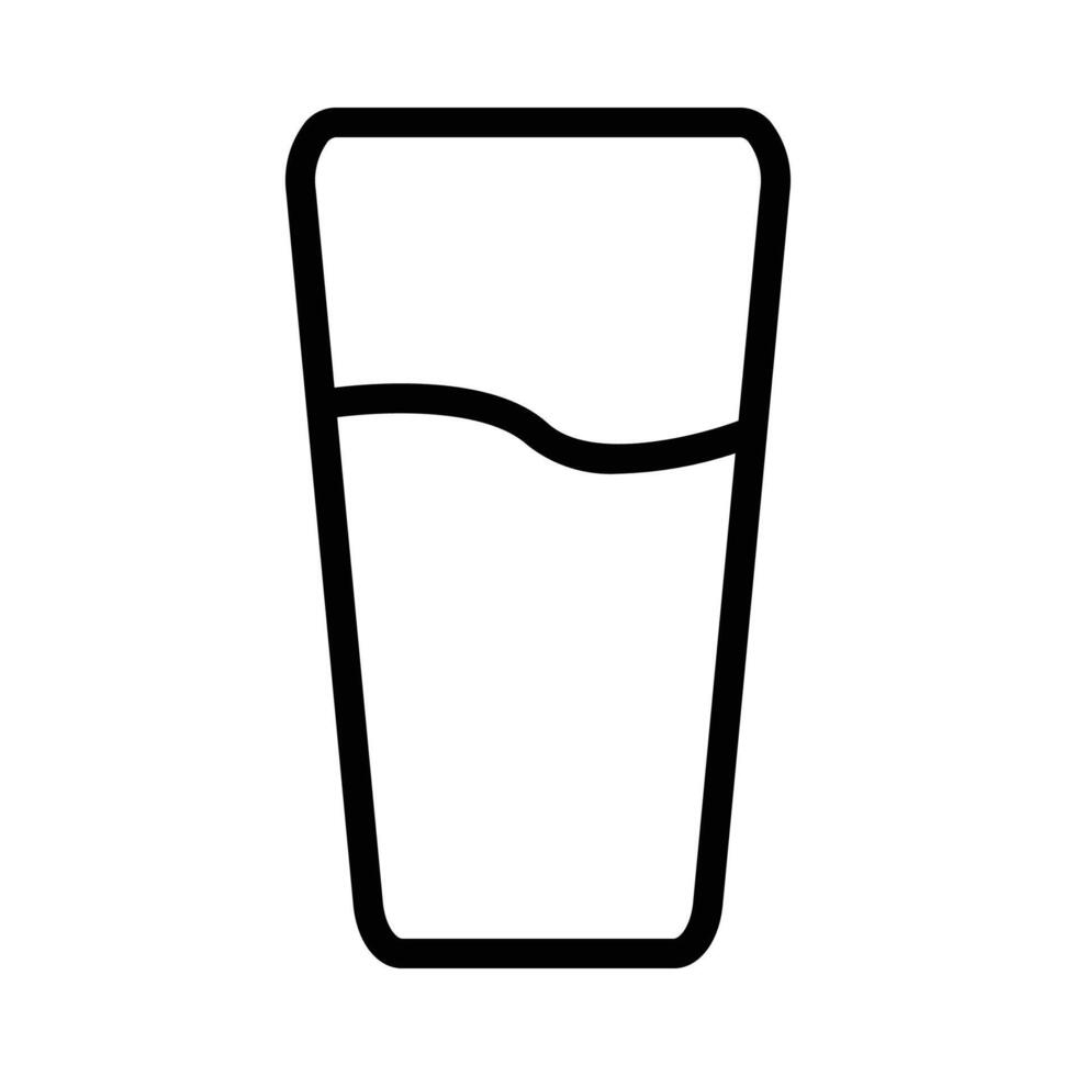 Glass of Water Icon in Line Style vector