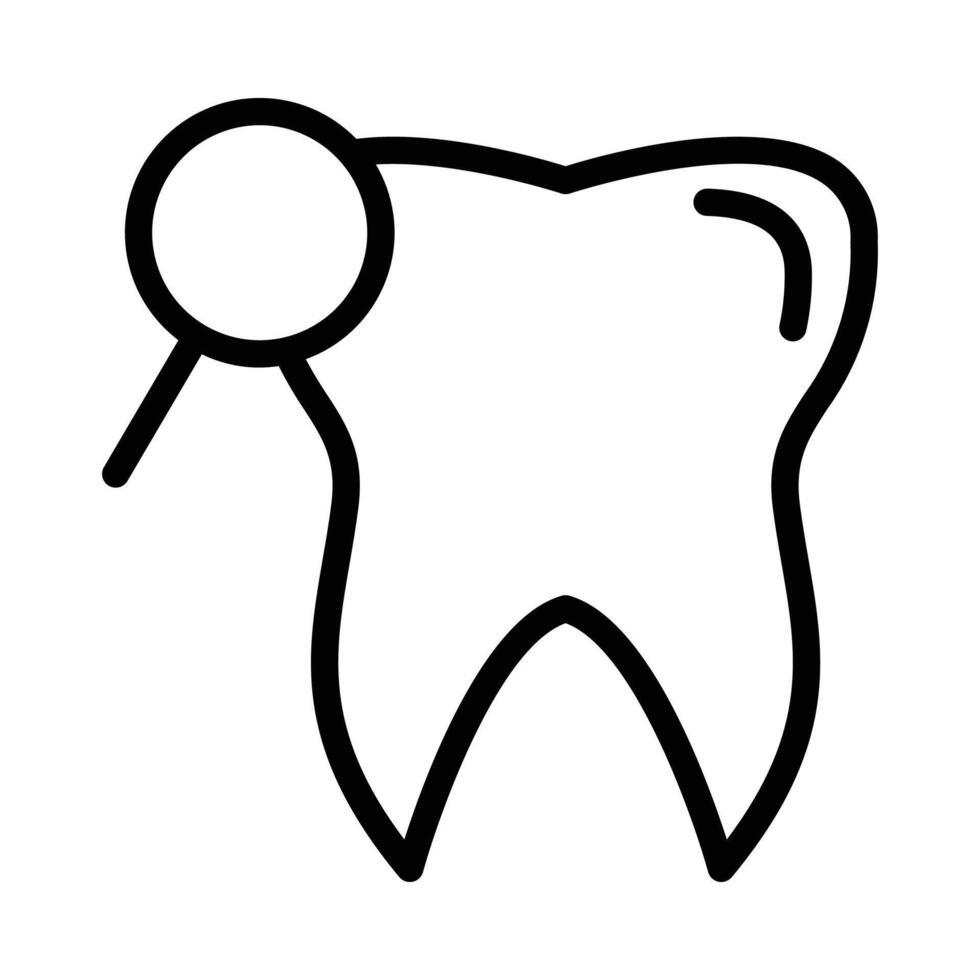 Dental Checkup Icon in Line Style vector