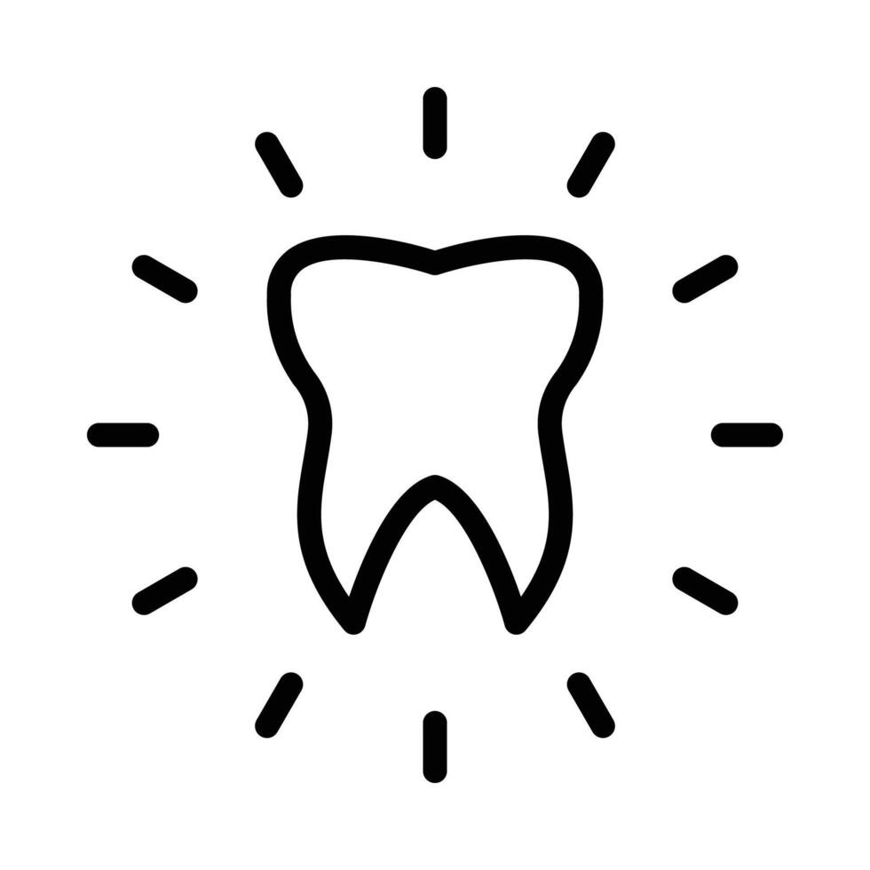Healthy Tooth Icon in Line Style vector