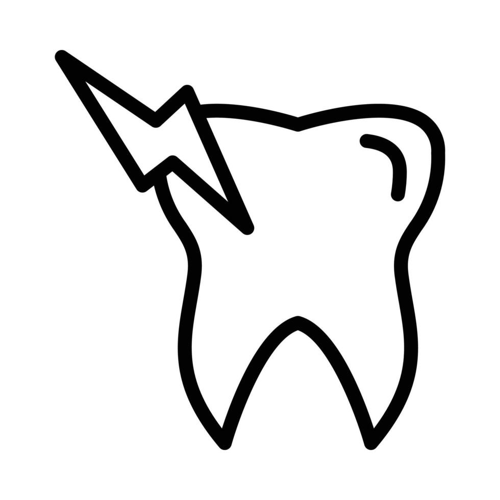 Toothache Icon in Line Style vector