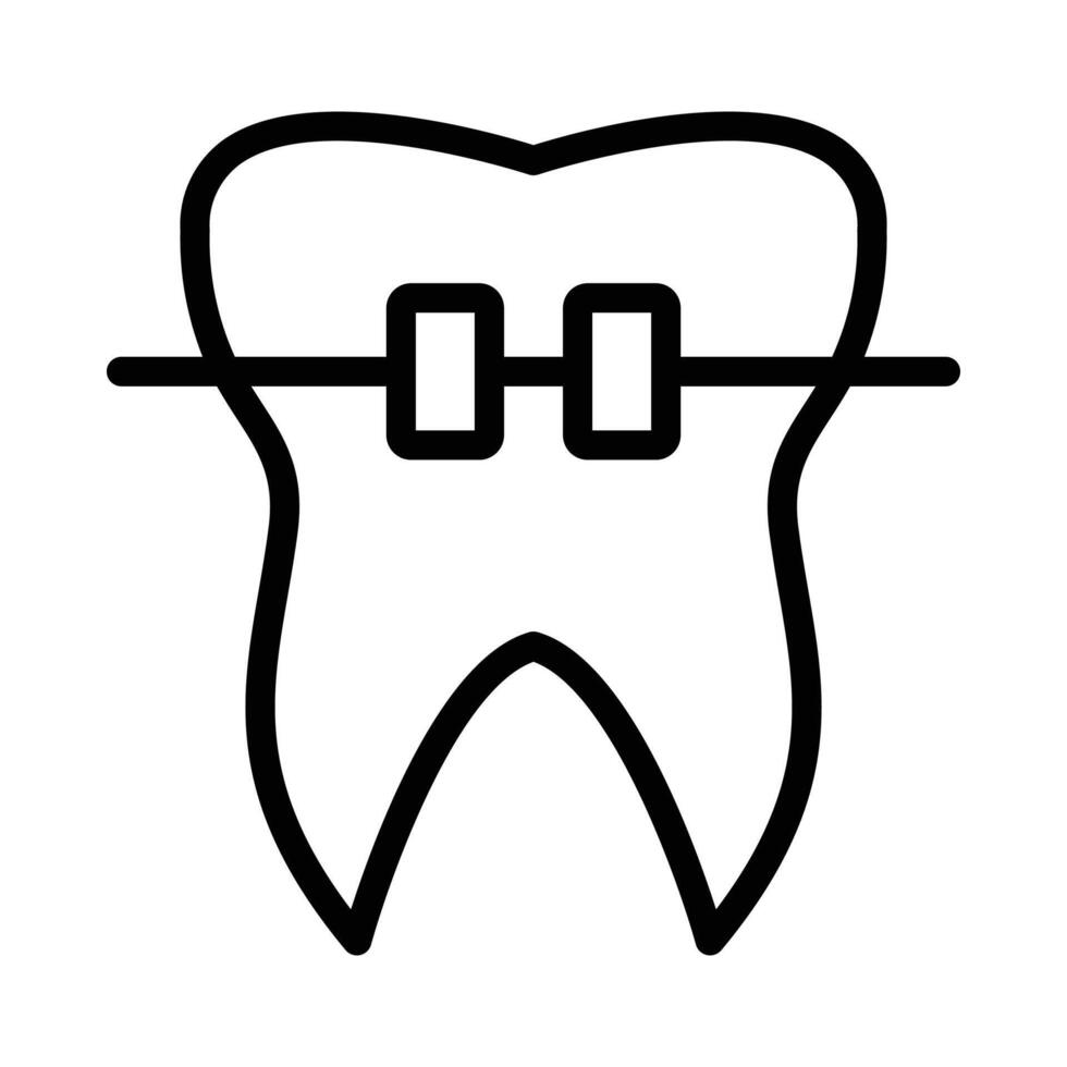 Brace Icon in Line Style vector