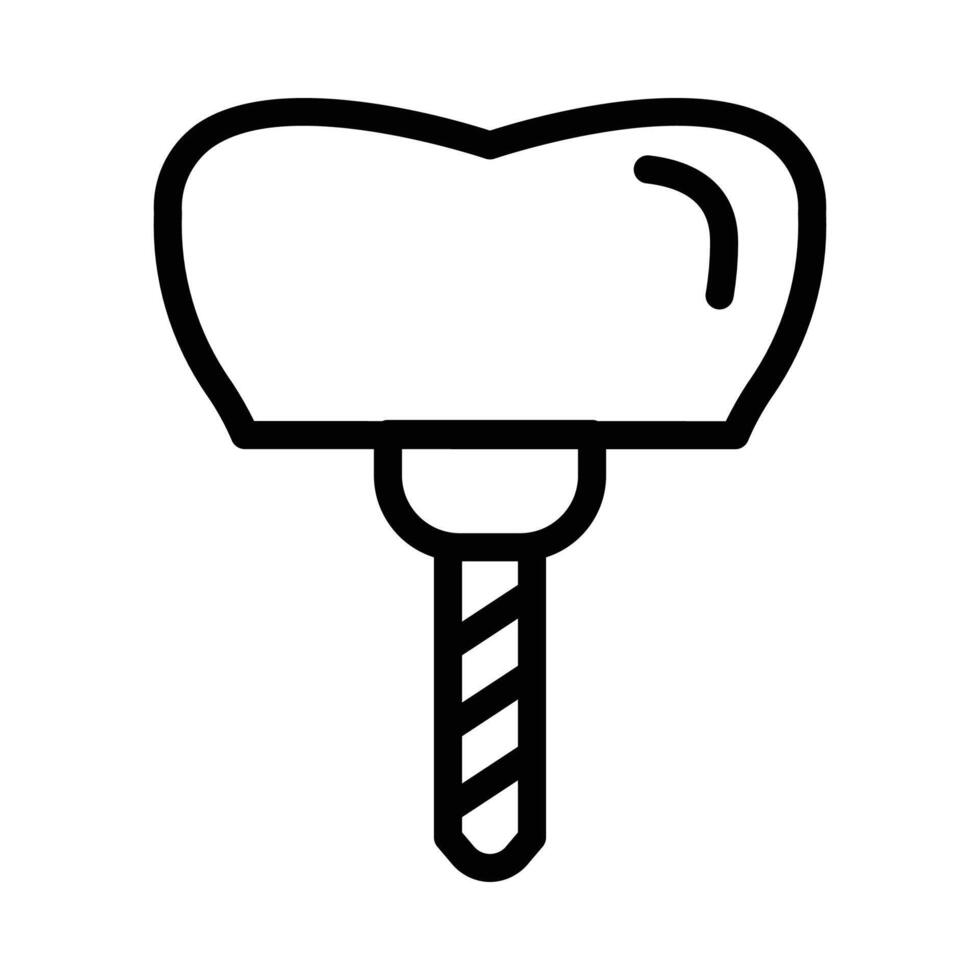 Implant Icon in Line Style vector