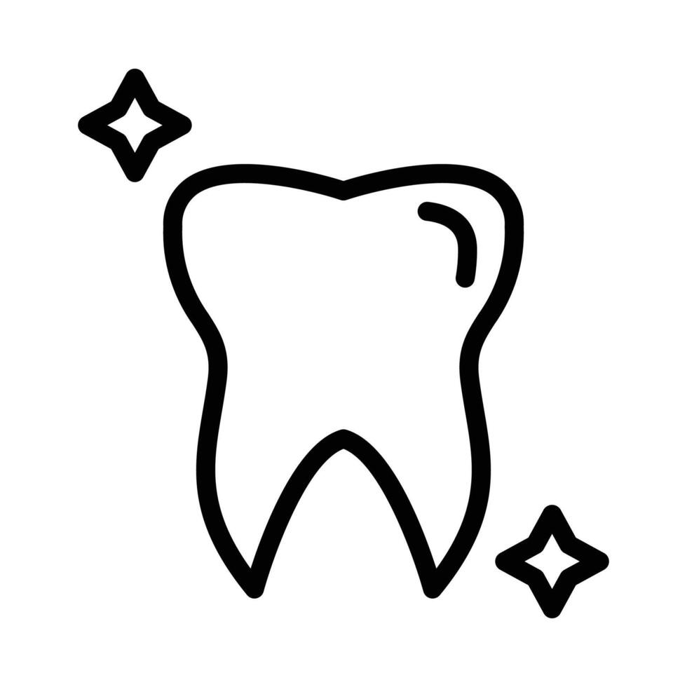 Tooth Icon in Line Style vector