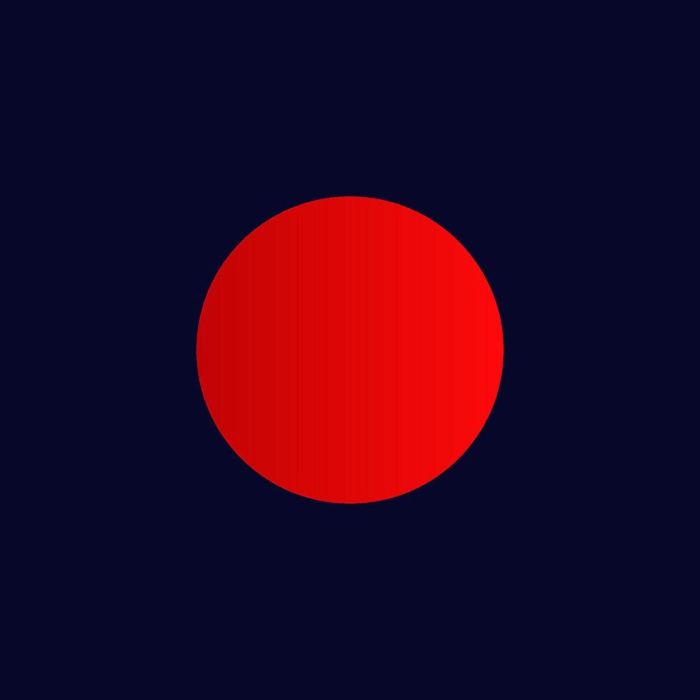 Minimalist red circle design symbolizing japan national flag vector