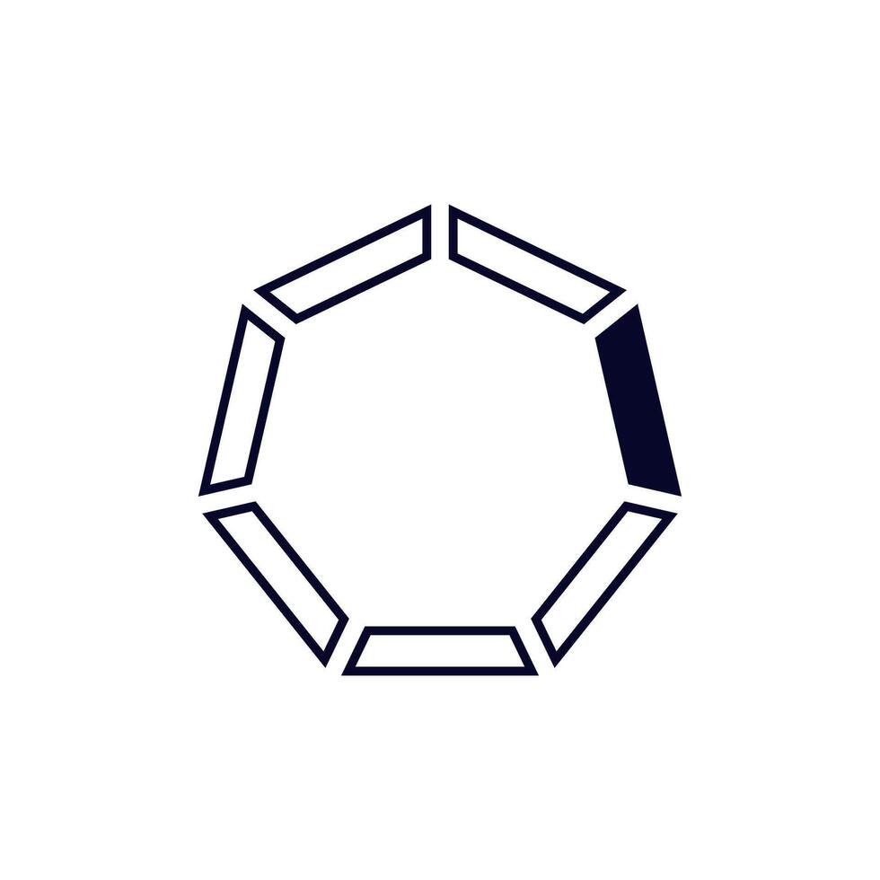 Geometric line art hexagon shape in minimalist style design vector