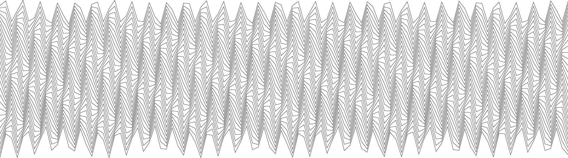Elegant abstract wave pattern with symmetrical lines and shapes for wall art or textile design vector