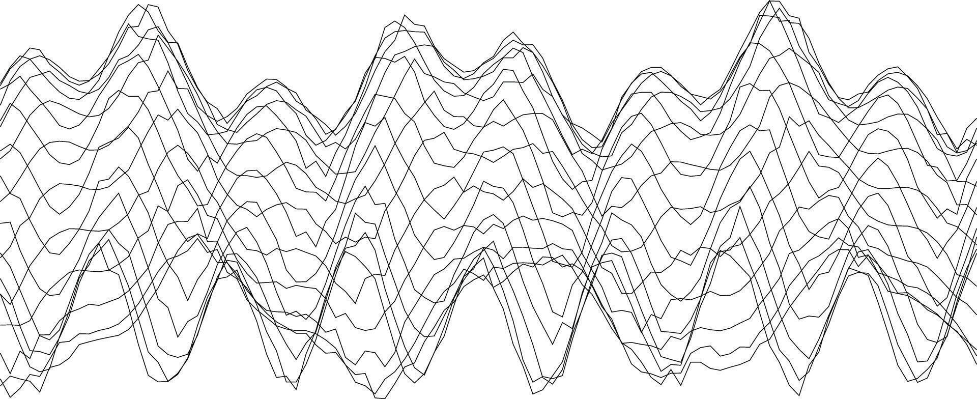Abstract waveform pattern for innovative design and creative projects vector
