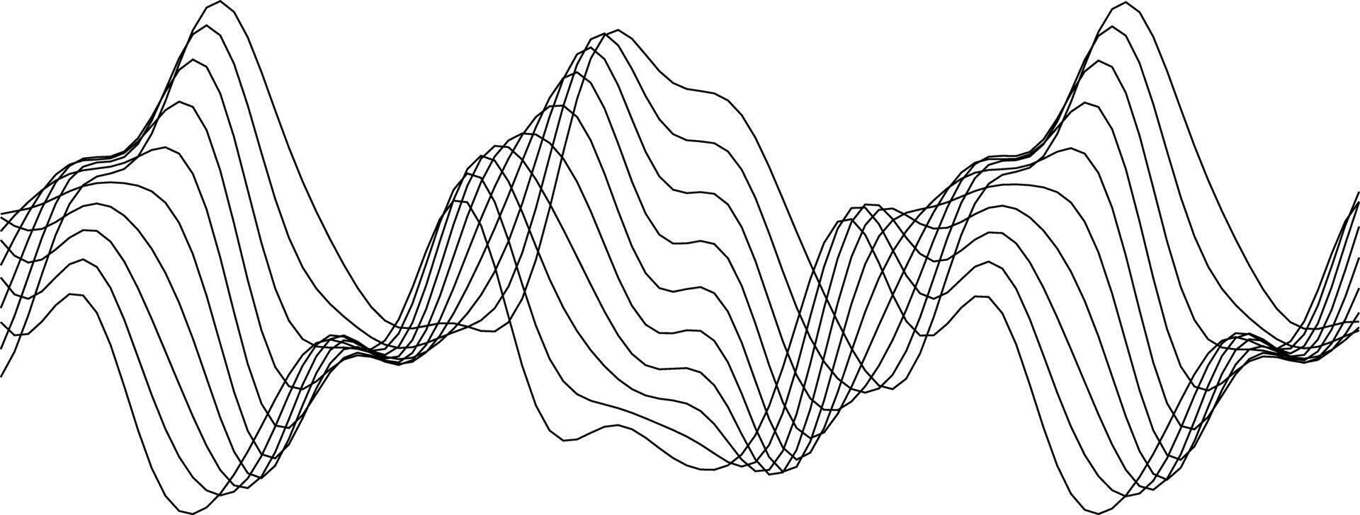 Abstract wave pattern design for modern art and graphic decoration vector