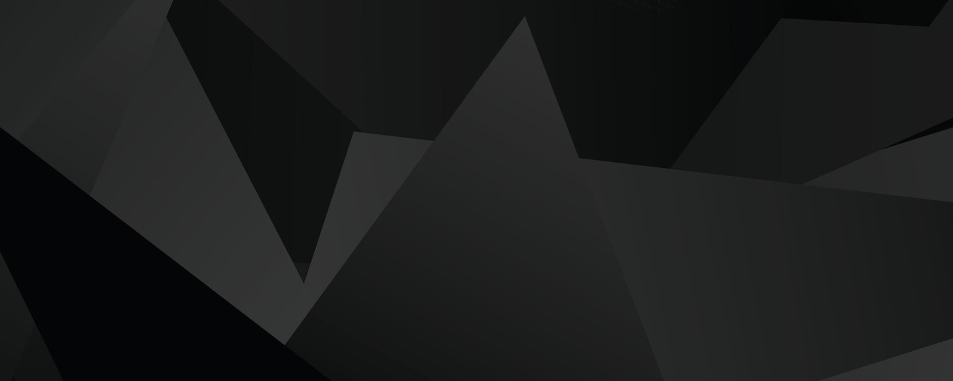 Abstract geometric art featuring angular black and gray shapes vector