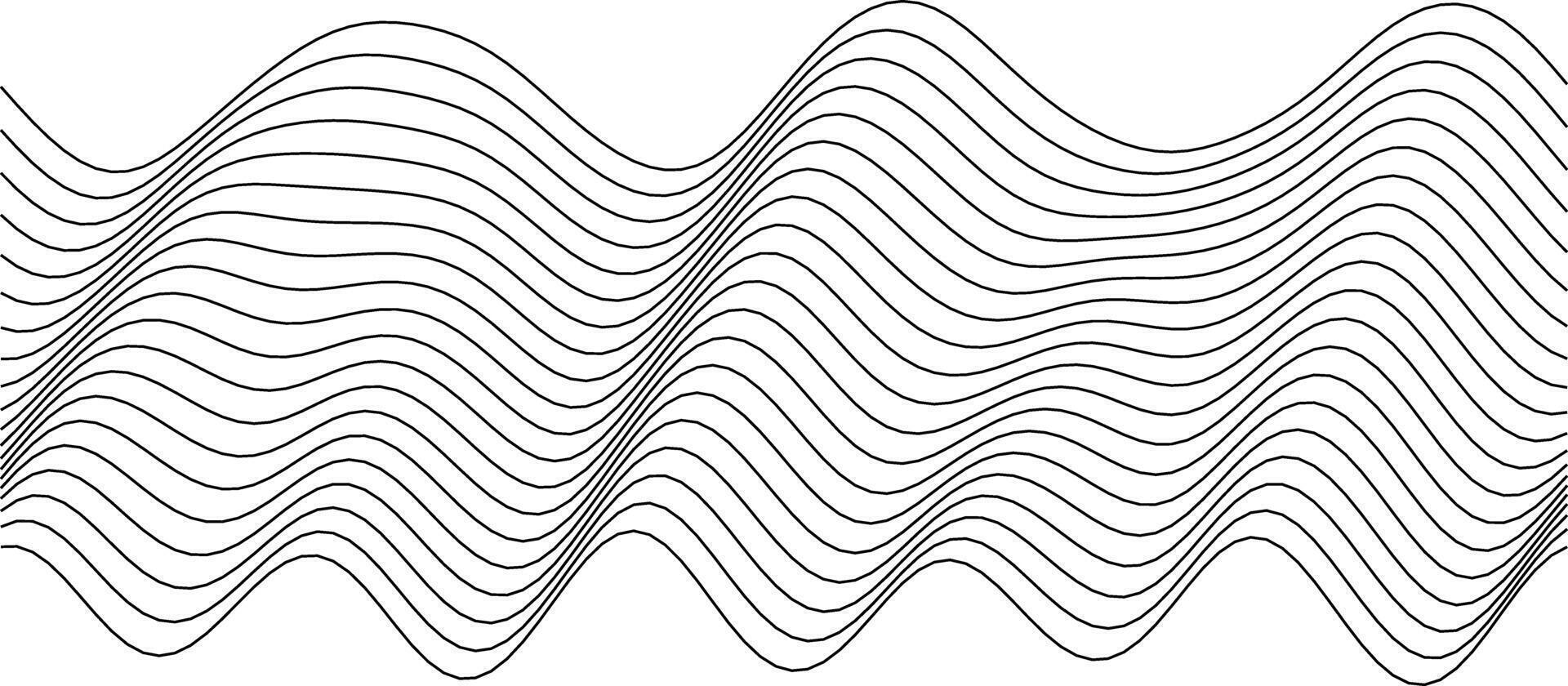 Abstract wavy line pattern design for modern art and decoration vector
