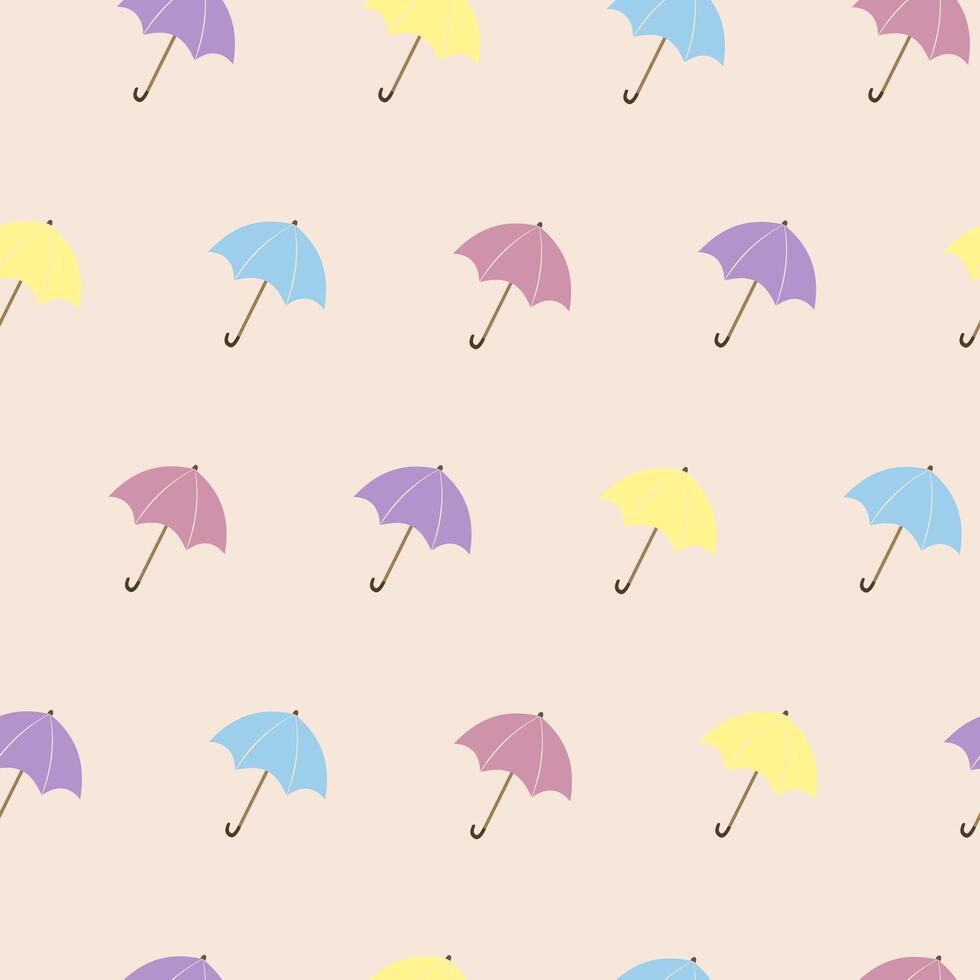 Light Seamless Pattern with Umbrellas for Background vector