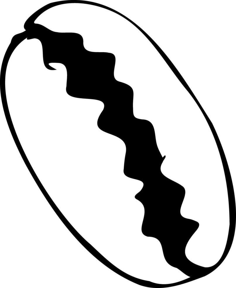 Seashell icon in black color, simple conch illustration vector