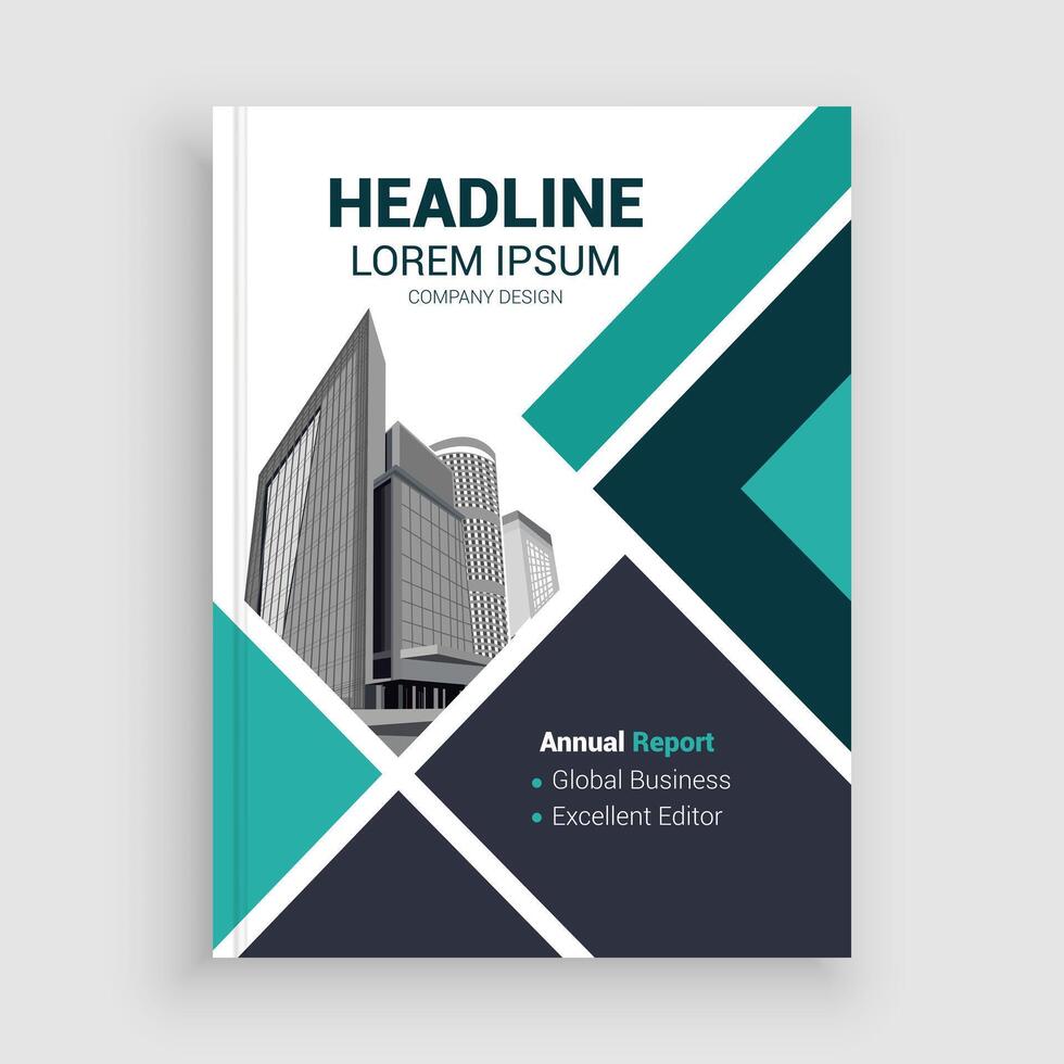 a business report template with a modern design vector
