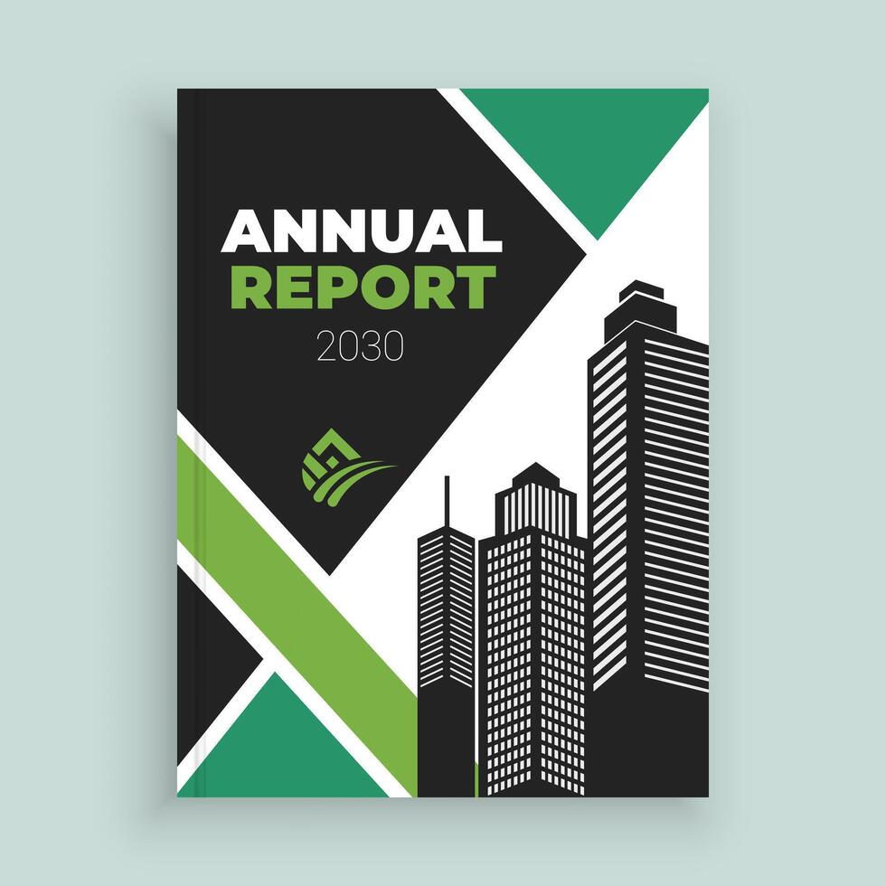 the annual report cover template is shown design vector
