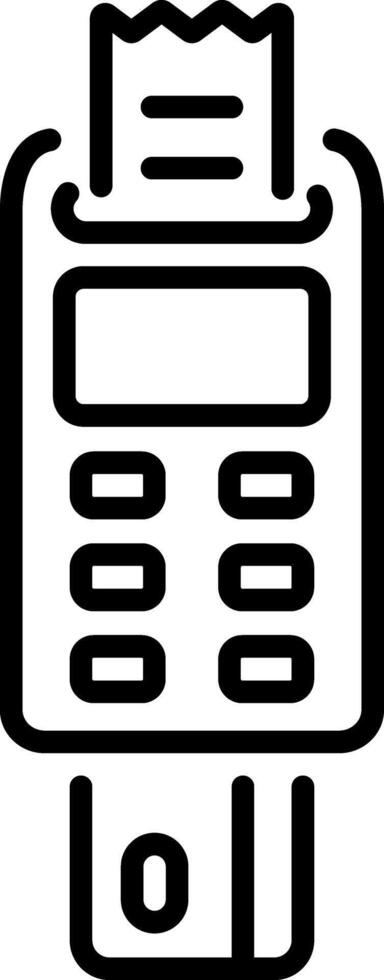 Payment terminal machine icon in linear style vector