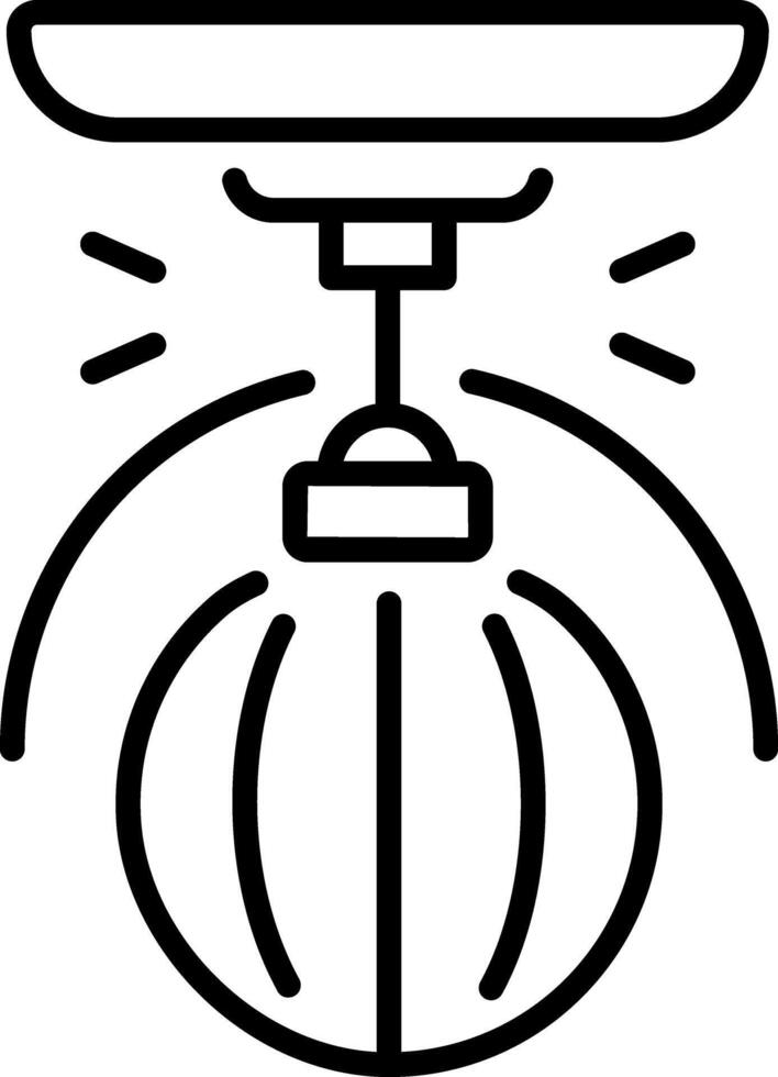 A linear style icon of gym exercise ball vector