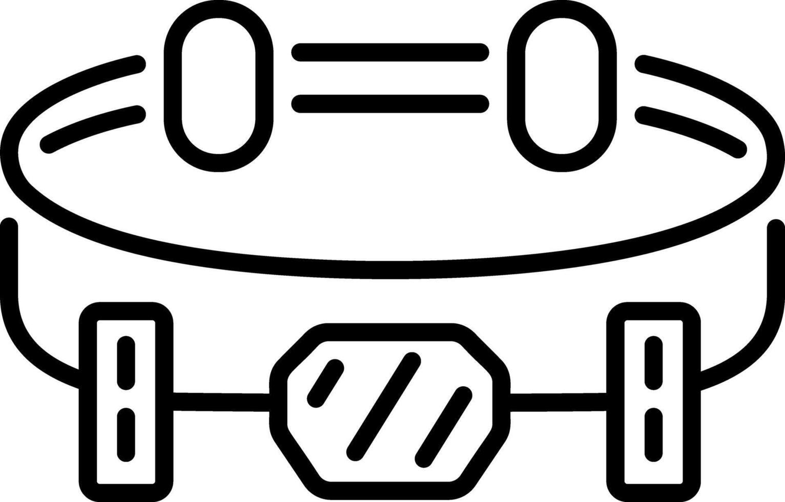A line style icon of a weightlifting belt vector