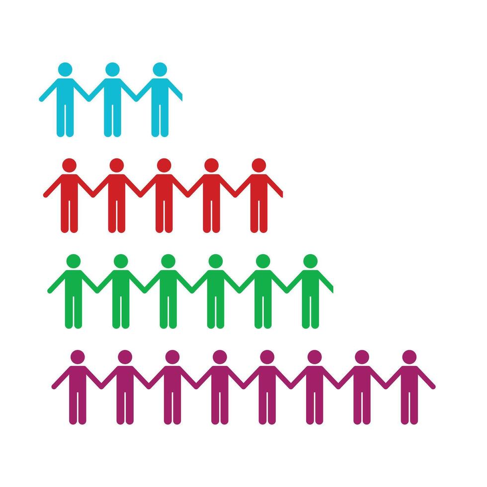 People holding hands representing diversity, community, and teamwork vector
