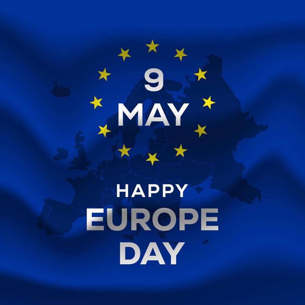 happy europe day 9 may illustration design concept vector