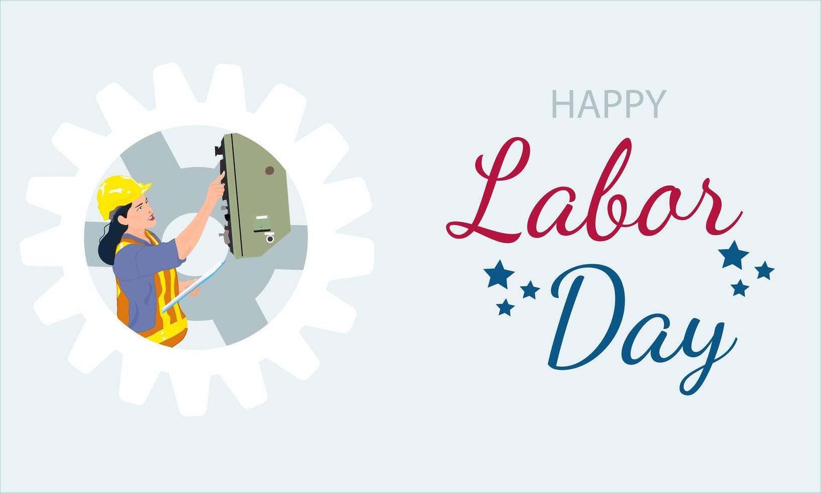 Labor Day poster template. Sale promotion advertising Poster or Banner for Labor Day vector