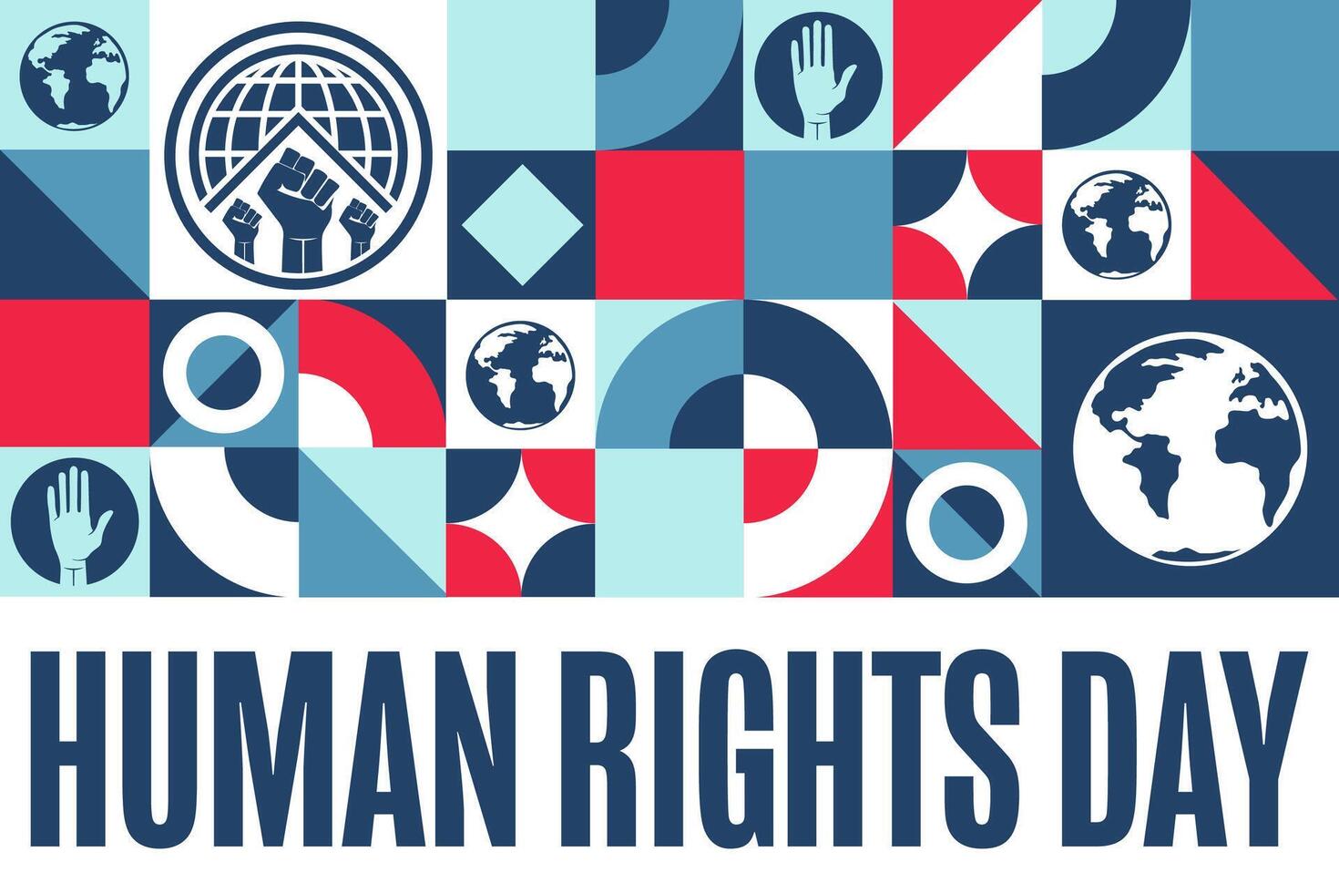 Human Rights Day. December 10. Holiday concept. Template for background, banner, card, poster with text EPS10 illustration. vector
