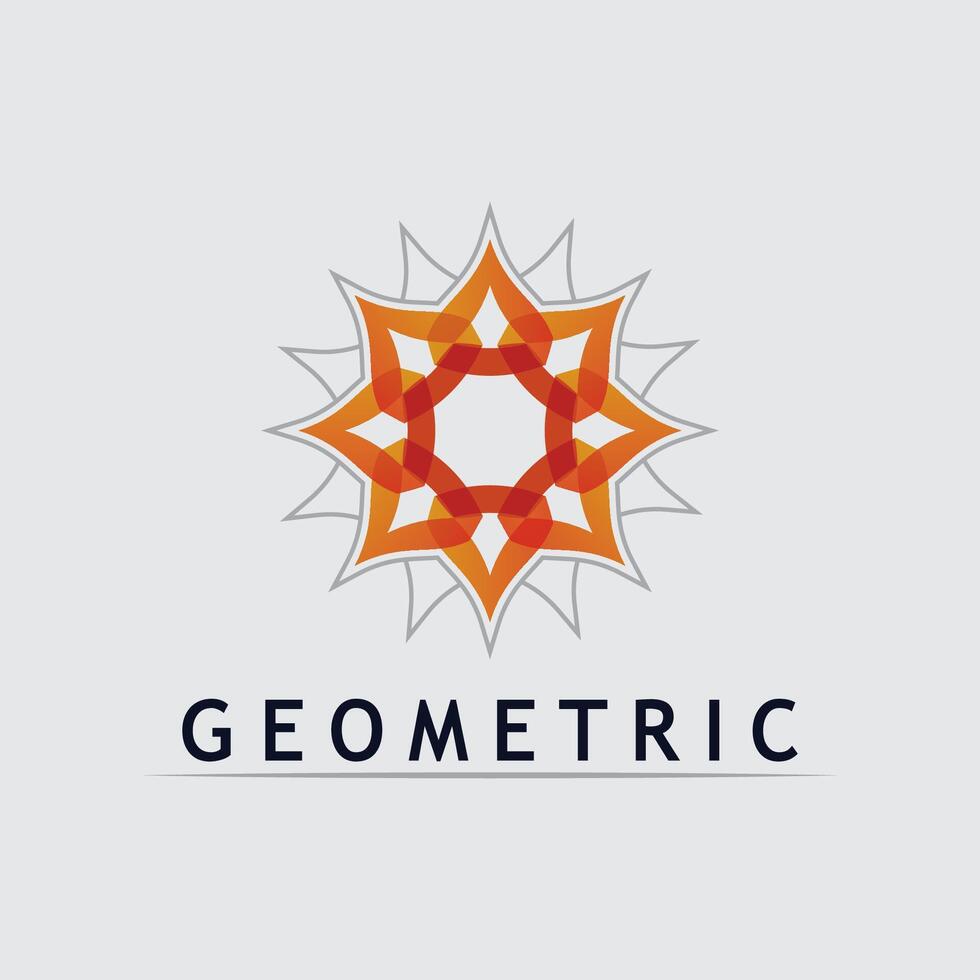 Shine Geometric logo stock icon illustration and business logo vector